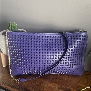 Christian Louboutin Purple Studded Crossbody